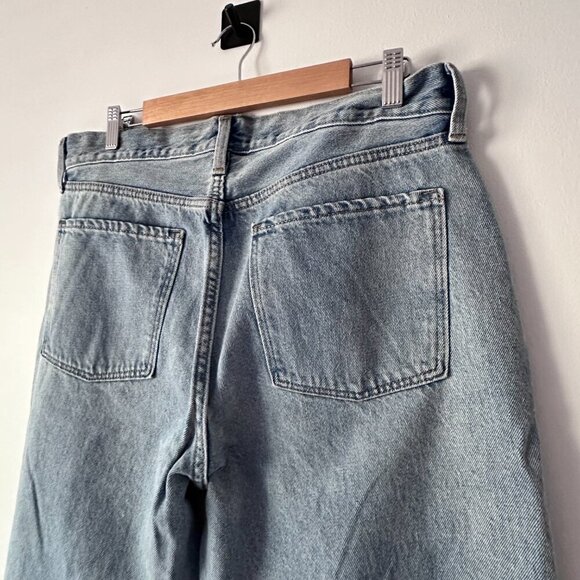 NWOT - Tall Old Navy High-Waisted Slouchy Straight Distressed Cut-Off - Picture 8 of 9